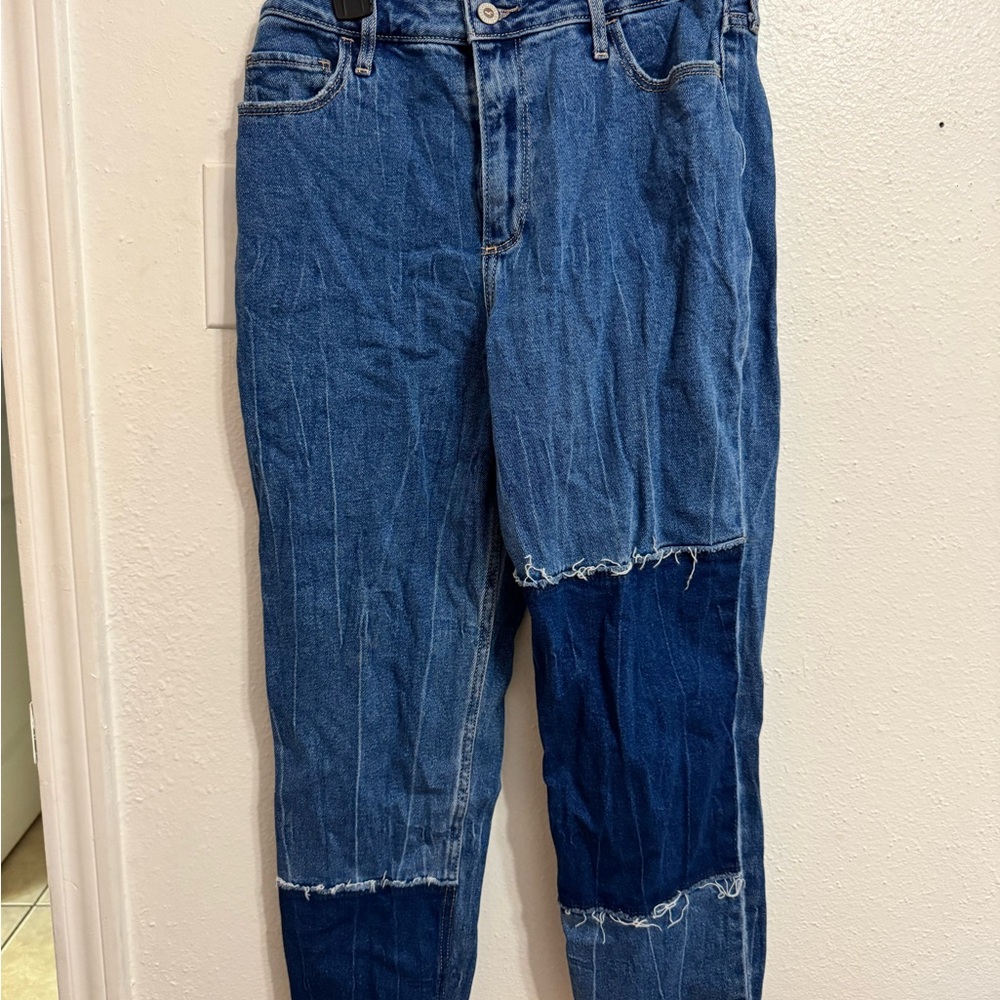 Patchwork Blue Jeans - image 1